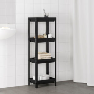 Стеллаж IKEA VESKEN, черный, 37 x 23 x 101 см