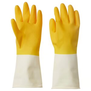 Перчатки для уборки IKEA RINNING, ярко-желтый / кремовый, M