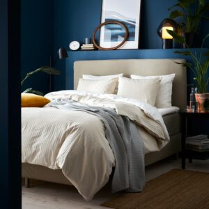 Пододеяльник и наволочка IKEA NATTJASMIN , светло-бежевый, 150x200 / 50x60 см