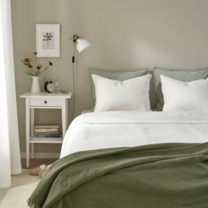 Пододеяльник и наволочка IKEA SCHERSMIN , белый, 150x200/50x60 см