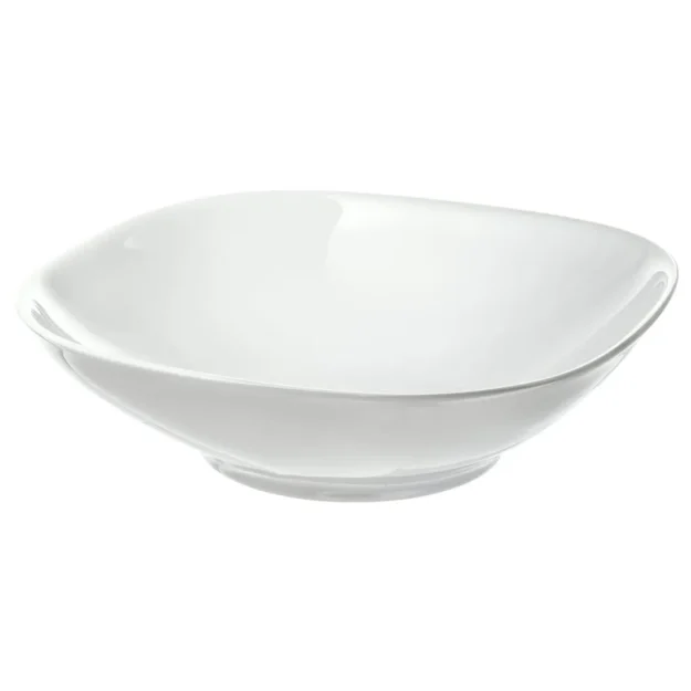 Тарелка глубокая IKEA VARDERA, 20×20 см, белая